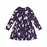 Deux Par Deux Dress - Navy Unicorns-J20Z86-2J083 3-Pumpkin Pie Kids Canada