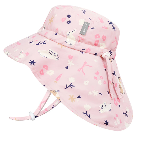 Jan & Jul Aqua-Dry Xplorer Hat - Bunny Flowers-Pumpkin Pie Kids Canada