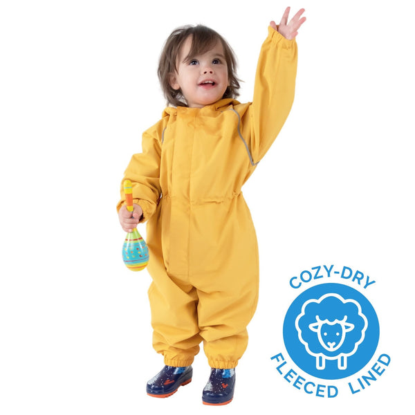 Jan & Jul Cozy-Dry Play Suit - Yellow-WSF-YEL 5-Pumpkin Pie Kids Canada