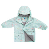 Jan & Jul Cozy-Dry Rain Jacket - Minty Forest-Pumpkin Pie Kids Canada