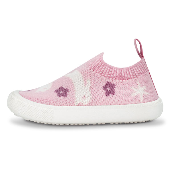 Jan & Jul Graphic Knit Shoes - Bunny Flower-SKG-BUF 5-Pumpkin Pie Kids Canada