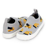 Jan & Jul Graphic Knit Shoes - Construction-SKG-GRC 5-Pumpkin Pie Kids Canada