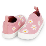 Jan & Jul Graphic Knit Shoes - Pink Daisy-Pumpkin Pie Kids Canada