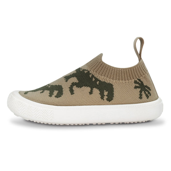Jan & Jul Graphic Knit Shoes - T-Rex-SKG-TRX 5-Pumpkin Pie Kids Canada