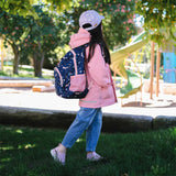 Jan & Jul Kids Backpack - Navy Forest-Pumpkin Pie Kids Canada