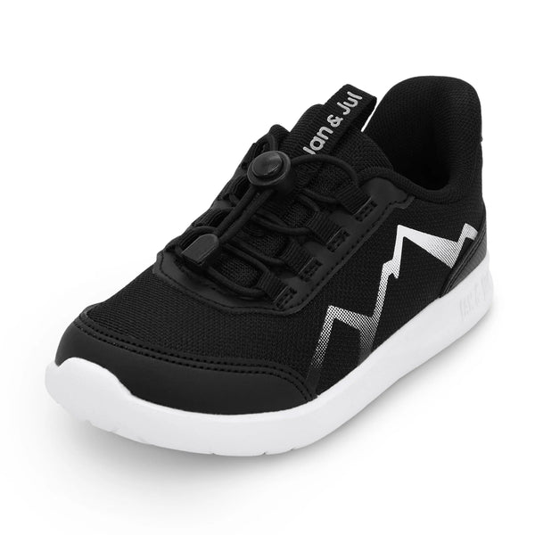 Jan & Jul Lite Mountain Sneaker - Black-SLM-BLK-JR3-Pumpkin Pie Kids Canada