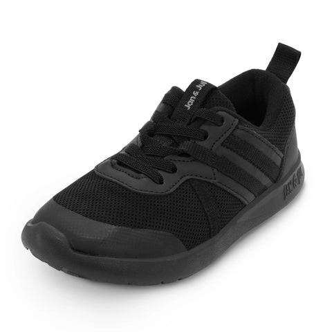 Jan & Jul Lite Stripe Sneakers - Jet Black-Pumpkin Pie Kids Canada
