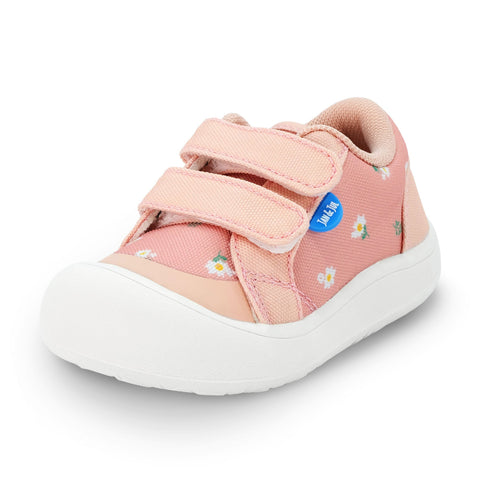 Jan & Jul Mini Canvas Sneaker - Apricot Flower-SMC-AFL 5-Pumpkin Pie Kids Canada