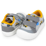 Jan & Jul Mini Canvas Sneaker - Grey Construction-Pumpkin Pie Kids Canada