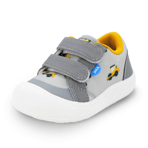 Jan & Jul Mini Canvas Sneaker - Grey Construction-Pumpkin Pie Kids Canada