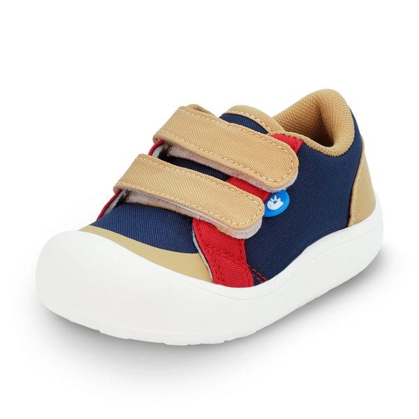 Jan & Jul Mini Canvas Sneaker - Navy/Khaki-SMC-NVK-5-Pumpkin Pie Kids Canada