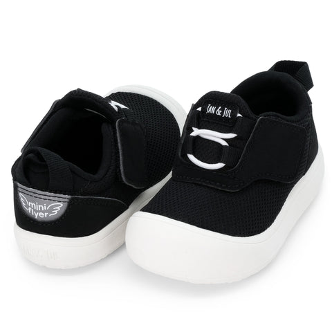 Jan & Jul Mini Flyer Sneaker - Black-SMF-BLT 4-Pumpkin Pie Kids Canada