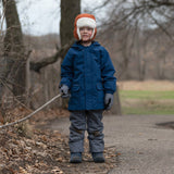 Jan & Jul Puddle-Dry Rain Jacket - Nebula Blue-Pumpkin Pie Kids Canada