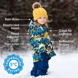 Jan & Jul Puddle-Dry Rain Jacket - Nebula Blue-Pumpkin Pie Kids Canada