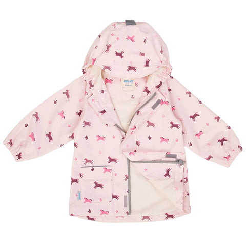 Jan & Jul Puddle-Dry Rain Jacket - Pink Ponies-WJT-PPN 3T-Pumpkin Pie Kids Canada