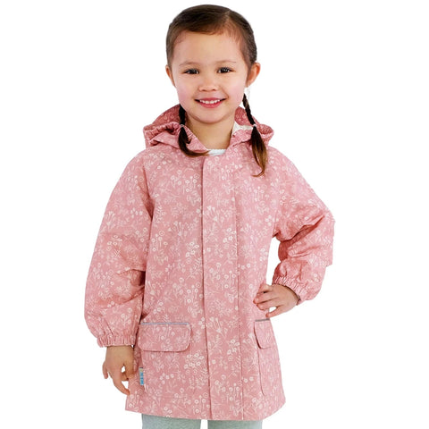 Jan & Jul Puddle-Dry Rain Jacket - Prairie Flowers-WJT-PFL 4-Pumpkin Pie Kids Canada