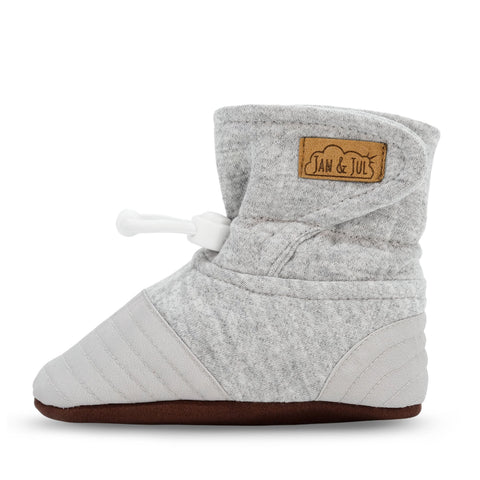 Jan & Jul Stay-Put Lite Booties - Pebble Grey-BSL-PGR S-Pumpkin Pie Kids Canada
