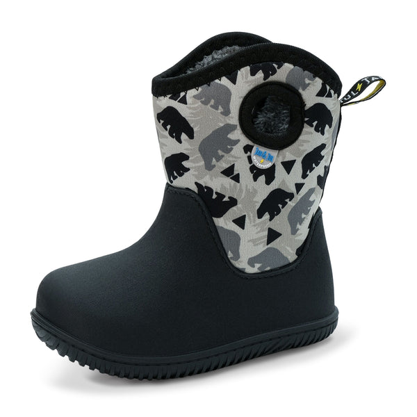 Jan & Jul Toasty-Dry Lite Winter Boots - Black Bear-BTL-BEC 10-Pumpkin Pie Kids Canada