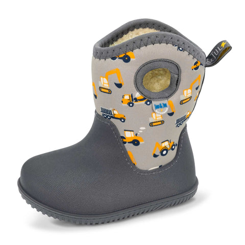 Jan & Jul Toasty-Dry Lite Winter Boots - Grey Construction-Pumpkin Pie Kids Canada