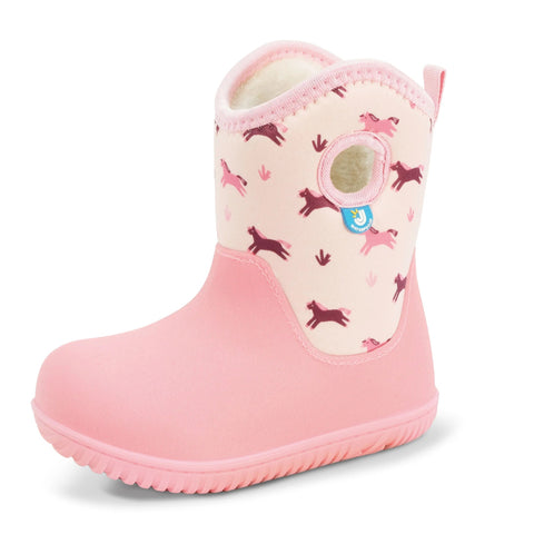 Jan & Jul Toasty-Dry Lite Winter Boots - Pink Ponies-BTL-PPN 6-Pumpkin Pie Kids Canada