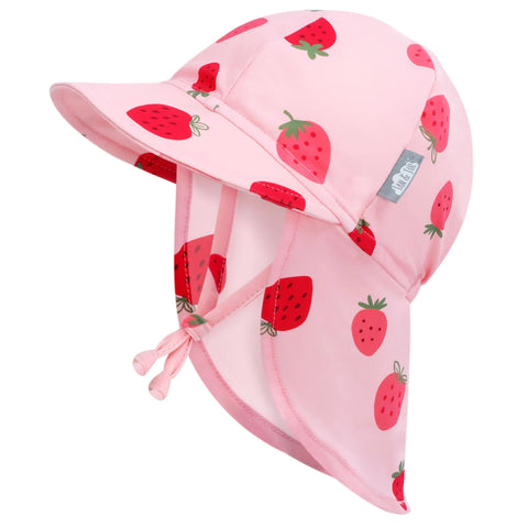 Jan & Jul UV Baby Cap - Pink Strawberry-HBU-PSR XS-Pumpkin Pie Kids Canada