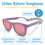 Jan & Jul Urban Xplorer Sunglasses - Dusty Purple w/Aurora-Pumpkin Pie Kids Canada