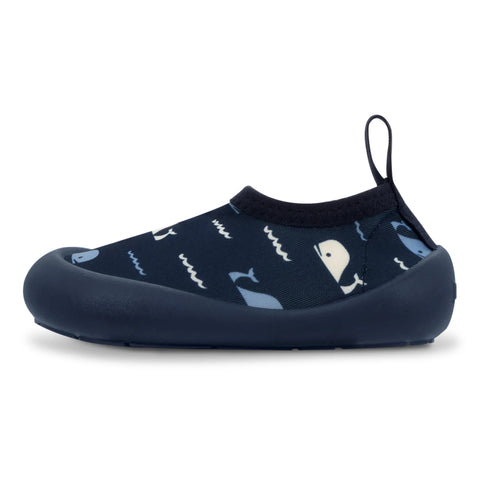 Jan & Jul Water Play Shoes - Navy Whale Tales-SPW-NWT 4-Pumpkin Pie Kids Canada
