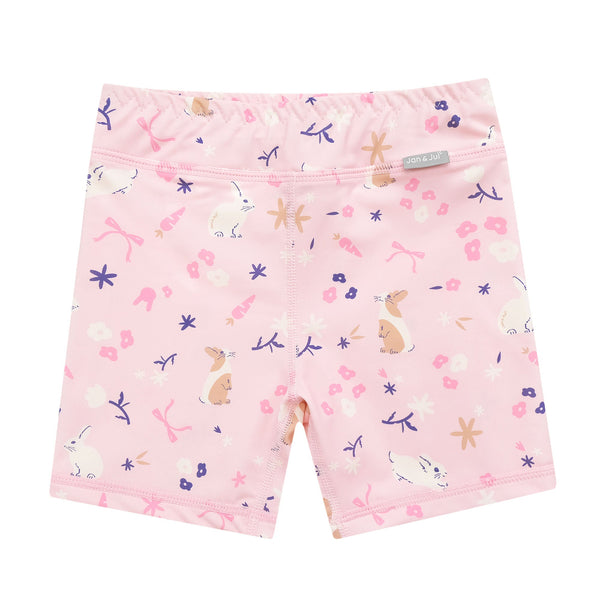 Jan & Jun Swim Trunk - Bunny Flowers-Pumpkin Pie Kids Canada