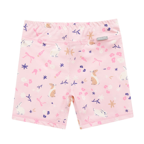 Jan & Jun Swim Trunk - Bunny Flowers-Pumpkin Pie Kids Canada