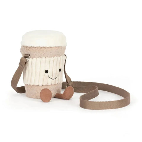 Jellycat Amuseables Perkle Coffee Shoulder Bag-A4COFBGN-Pumpkin Pie Kids Canada