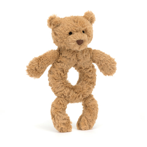 Jellycat Bartholomew Bear Ring Rattle-BAR4RR-Pumpkin Pie Kids Canada