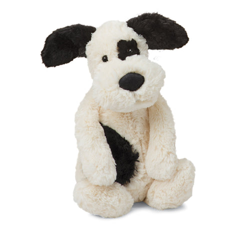Jellycat Bashful Black & Cream Puppy - Original-Pumpkin Pie Kids Canada