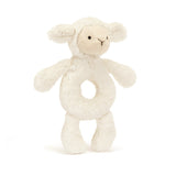 Jellycat Bashful Lamb Ring Rattle-BRR4LAM-Pumpkin Pie Kids Canada