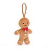 Jellycat Festive Folly Gingerbread Fred Ornament-FFH6GM-Pumpkin Pie Kids Canada