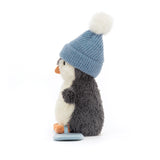 Jellycat Peanut Penguin Snowboarding Small-Pumpkin Pie Kids Canada