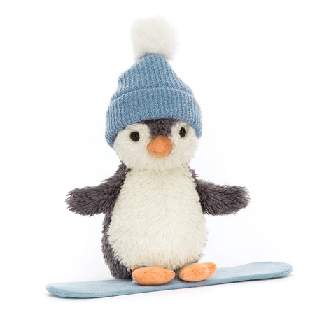 Jellycat Peanut Penguin Snowboarding Small-Pumpkin Pie Kids Canada