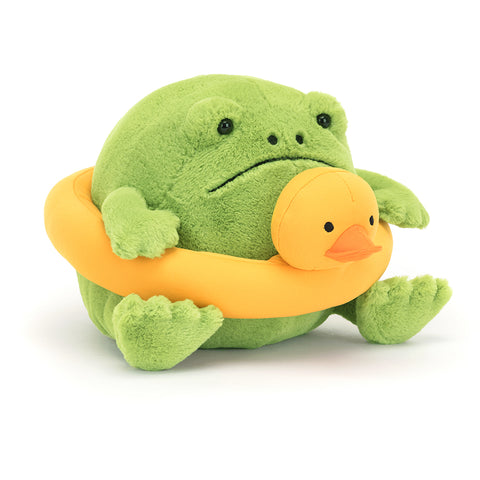 Jellycat Ricky Rain Frog with Rubber Ring-Pumpkin Pie Kids Canada