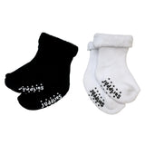 Juddlies 2pk Infant Socks - Black & White-Pumpkin Pie Kids Canada