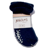 Juddlies 2pk Infant Socks - Navy & White-Pumpkin Pie Kids Canada