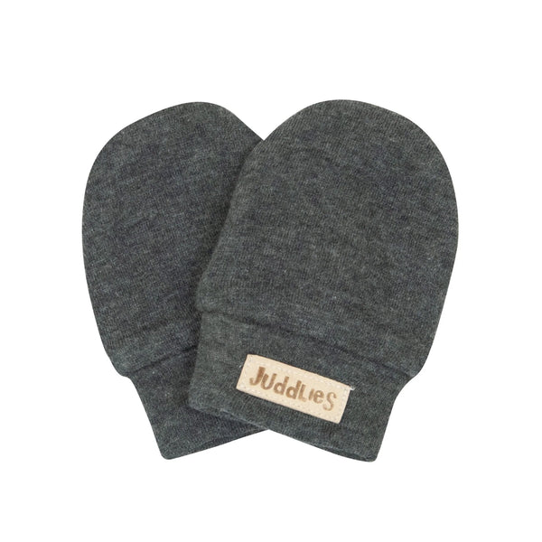 Juddlies Breather EZE Scratch Mitts - Charcoal Grey Fleck-Pumpkin Pie Kids Canada