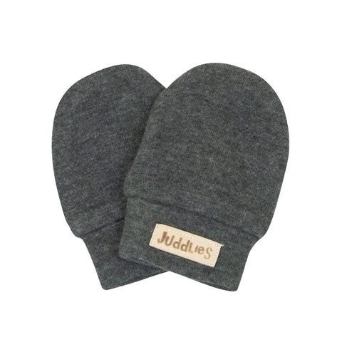 Juddlies Breather EZE Scratch Mitts - Charcoal Grey Fleck-Pumpkin Pie Kids Canada