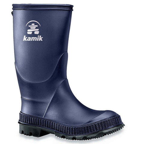 Kamik Stomp Rain Boot - Navy-Pumpkin Pie Kids Canada