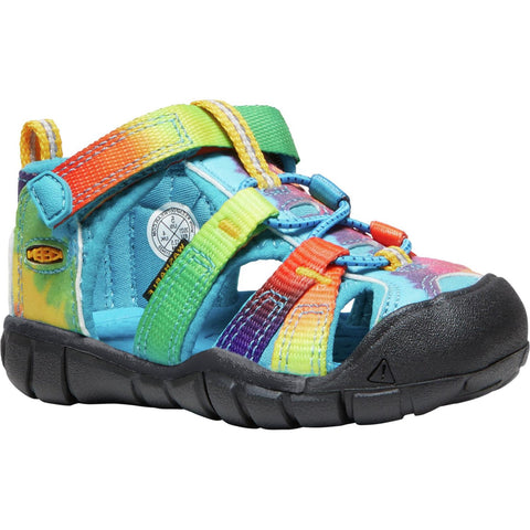 Keen Seacamp II CNX T Sandal - Vivid Blue/Original Tie Dye-Pumpkin Pie Kids Canada