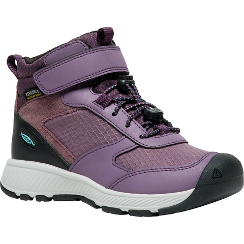 Keen Skua Mid WP Hiker - Black Plum/Plum Perfect-Pumpkin Pie Kids Canada