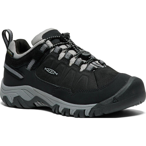 Keen Targhee IV WP Hiker - Black/Steel Grey-Pumpkin Pie Kids Canada
