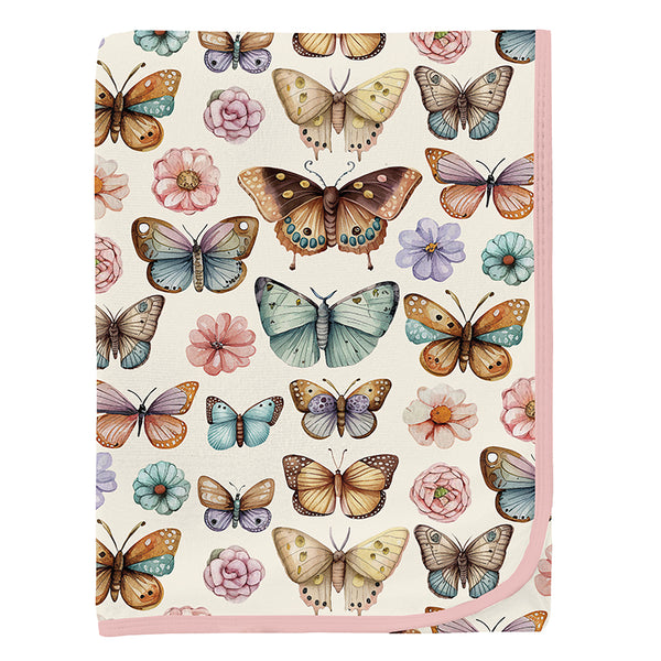 KicKee Pants Bamboo Blanket - Botanical Butterflies-SPB398-5-H-S26D3D-BOB-Pumpkin Pie Kids Canada