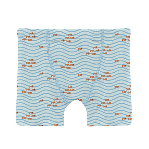 KicKee Pants Boxer Brief - Fresh Air Little Fishy-Pumpkin Pie Kids Canada