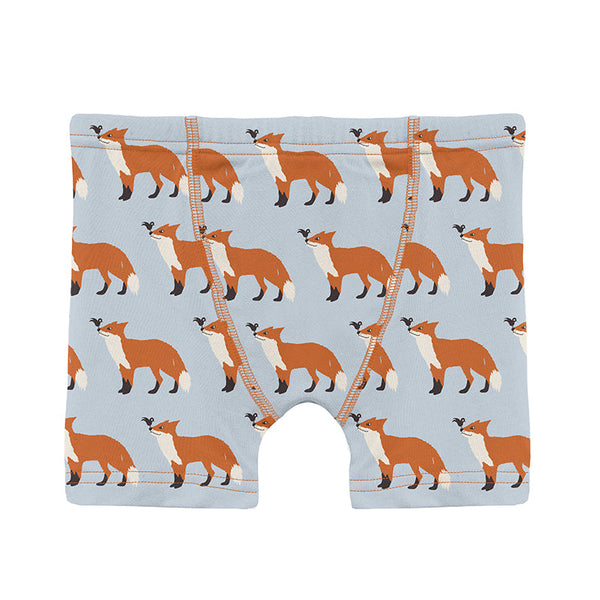 KicKee Pants Boxer Brief - Illusion Blue Fox & The Crow-Pumpkin Pie Kids Canada