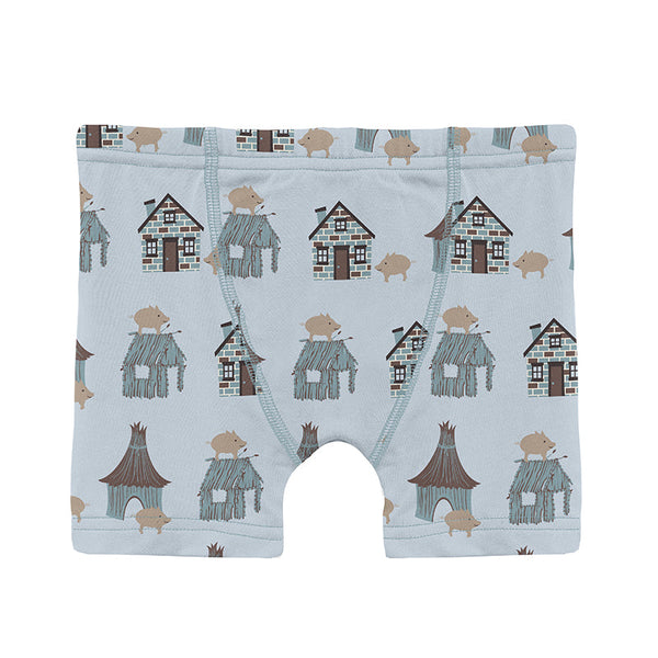 KicKee Pants Boxer Brief - Illusion Blue Three Little Pigs-Pumpkin Pie Kids Canada