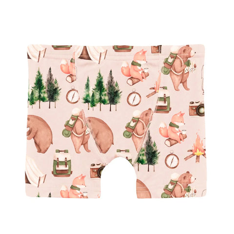 KicKee Pants Boxer Brief - Latte Camping Animals-Pumpkin Pie Kids Canada